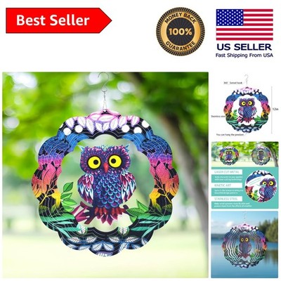 Eye-Catching Owl Wind Spinner - Stunning 3D Design for Indoor and Outdoor Spaces