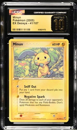 Minun graded CGC 10 for sale on eBay