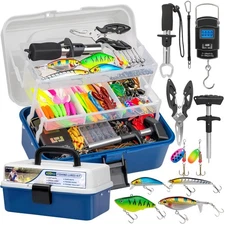 THKFISH 400PCS Fishing Lures Set with Tackle Box, Hooks, Crankbaits, Pliers, ...