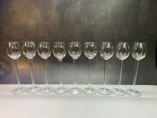 Gorgeous Vintage Crystal stem cordial glasses designed for serving Liquors After