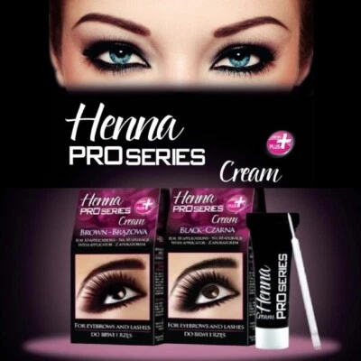 HENNA COLOR HENNA EYEBROW EYELASH TINT Lasting Brow Dye Paint Cream Brown Black Full Kit Set