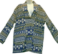 New SACRED THREADS ethnic bohemian funky tapestry type cotton JACKET COAT TOP XL