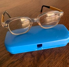 Vintage 1960s Soviet Eyeglasses w Case USSR Retro Granny Style Frames