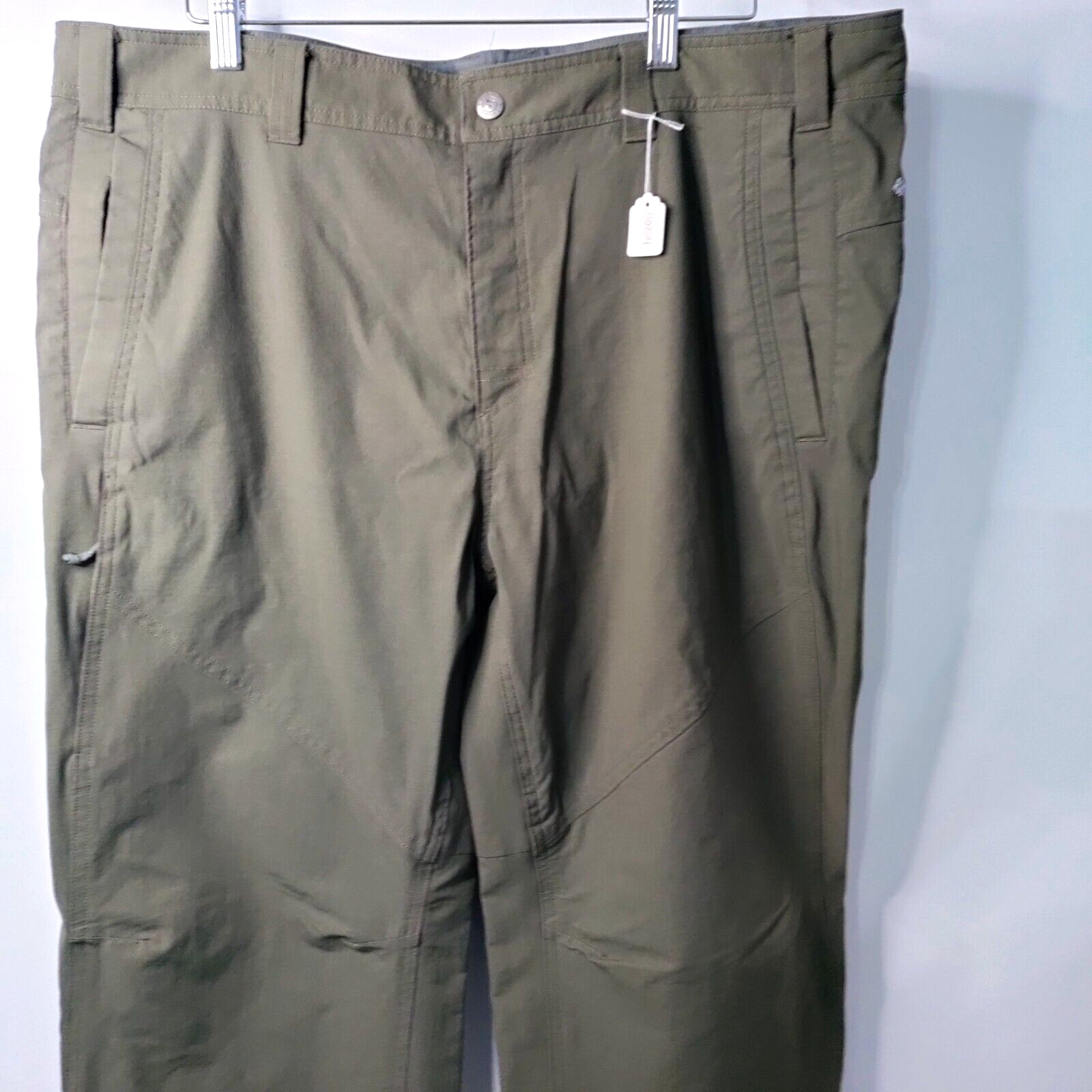 Columbia Men 40/33 Olive Cargo Pants Omni Shade Sun Protection Zip Pocket Hiking image 3