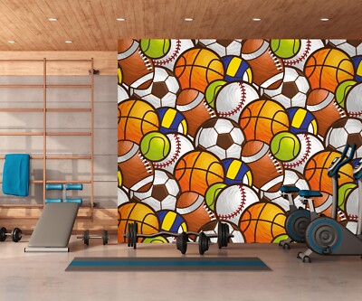 3D Football ZHU1421 Wallpaper Wall Mural Print Removable Self-adhesive Amy