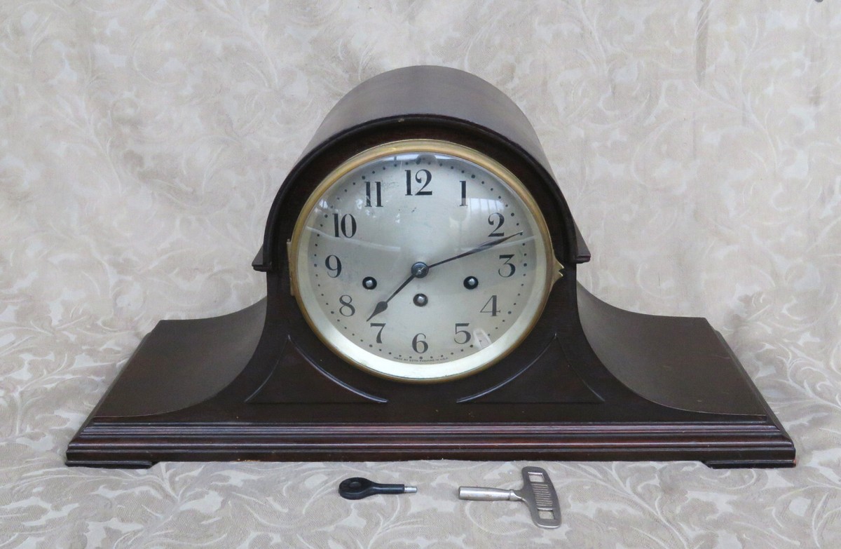 1920 SETH THOMAS 113 WESTMINSTER CHIME 8 DAYS TAMBOUR CASE WOOD