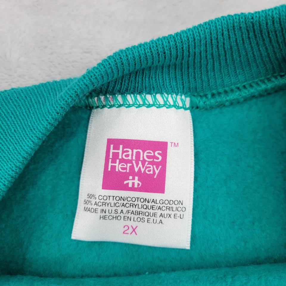 Sudadera de Colección Hanes Her Way Para Mujer 2X Top Básico Suéter Blusa Y2K Adulto Foto 2 de 4