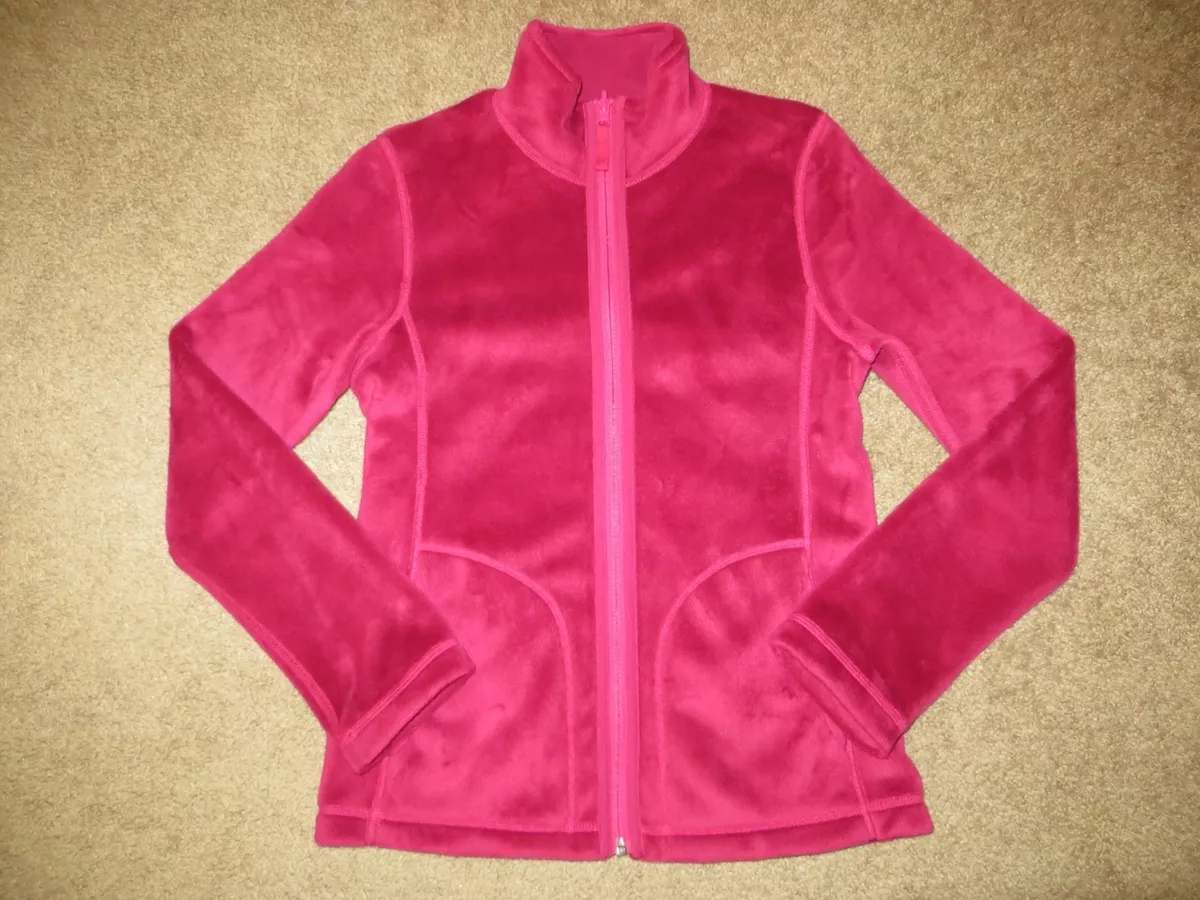 UNIQLO PINK REVERSIBLE SOFT FLEECE WARM FUZZY JACKET PARKA SWEATER COAT EUC  S | eBay