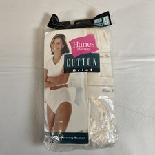 Vintage Women's 2003 Hanes Her Way Briefs 100 Cotton Underwear 3 Pack Size 9
