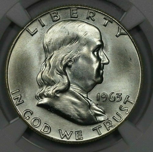 1963 Ben Franklin Silver Half Dollar Coin rare