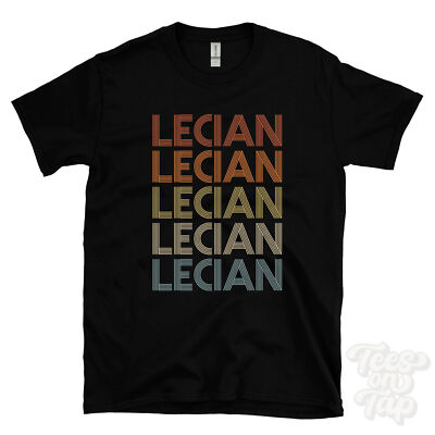 LECIAN WIEDERHOLTES RETRO-STIL T-SHIRT Herren & Damen Neuheit cool Name Geschenk