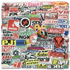Lot Set of 100 Motorcycle Motocross Decals Stickers Racing ATV UTV Dirtbike Cool
