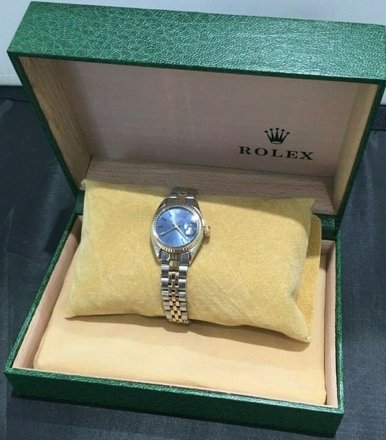 ladies rolex blue face