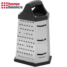 Large 6-Sided Box Cheese Grater Stainless Steel Veggie Shredder Slicer Kitchen