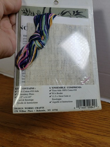 Design Works Crafts Counted Cross Stitch Greeting Card Kit #841 Asian Floral_BH - Picture 6 of 7