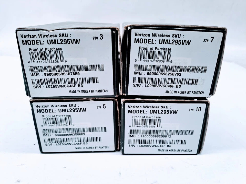 Lote de 4 Verizon Pantech UML295 UML295VW USB 4G LTE Negro Módem Tarjeta Aérea Foto 4 de 4