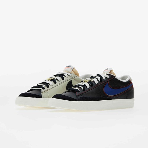 Nike Blazer Low 77 Premium Dh4370 001 Black Natural Removable Swoosh Skate Shoes Ebay