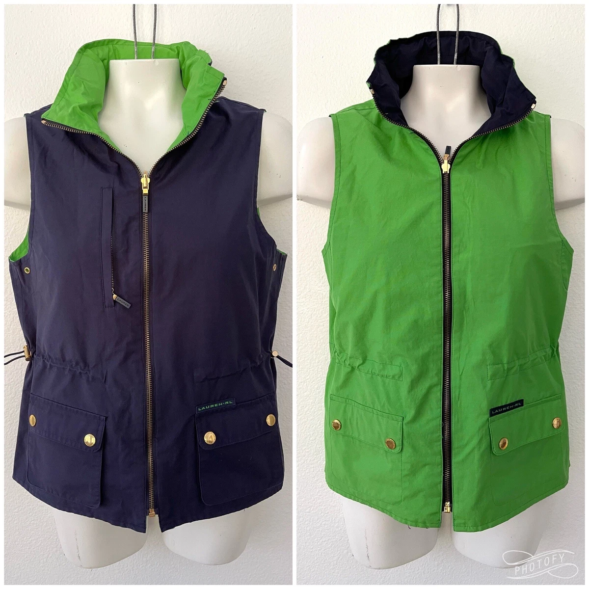 NEW Ralph Lauren Women s Reversible Golf Sleeveless Vest Green