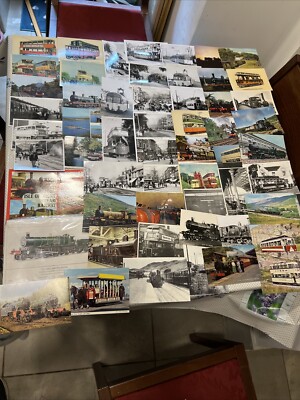 115 X Vintage POSTCARDS JOB LOT Vintage  Trains  Very Nice Collection
