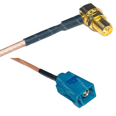 RG316 RP-SMA FEMALE ANGLE to Fakra Z Female RF Cable Rapid-SHIP LOT
