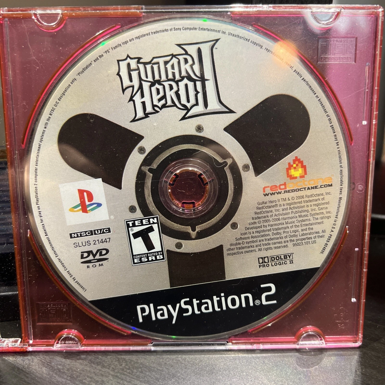 Guitar Hero II (Sony PlayStation 2, 2006) Tested And Working DISC ONLY Black LBL