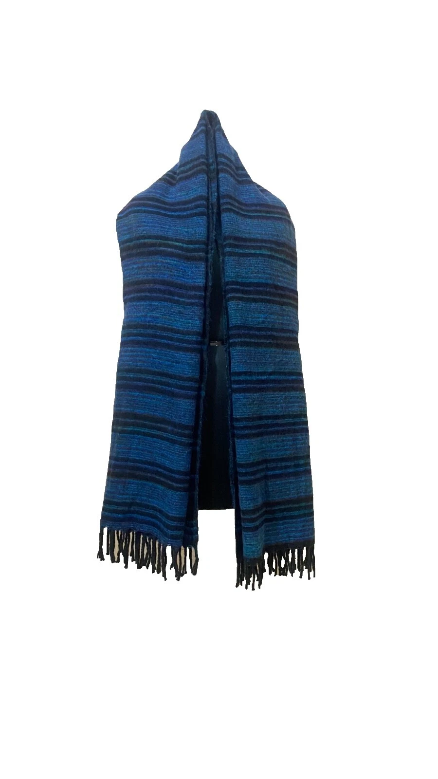 Rayas Negro de Lana para Mujeres