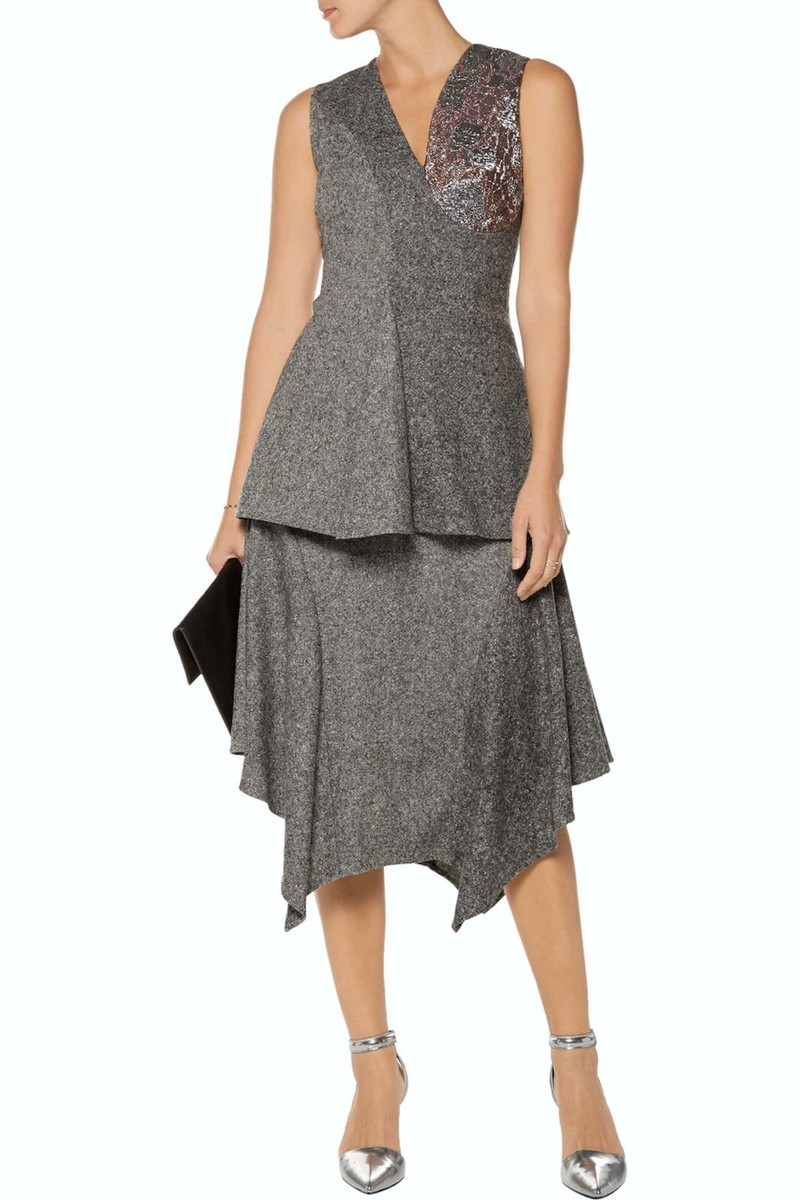 【関税&送料込】Stella Mccartney Wool Skirt STELLA MCCARTNEY asymmetrical gray wool skirt Size XS / 4 US