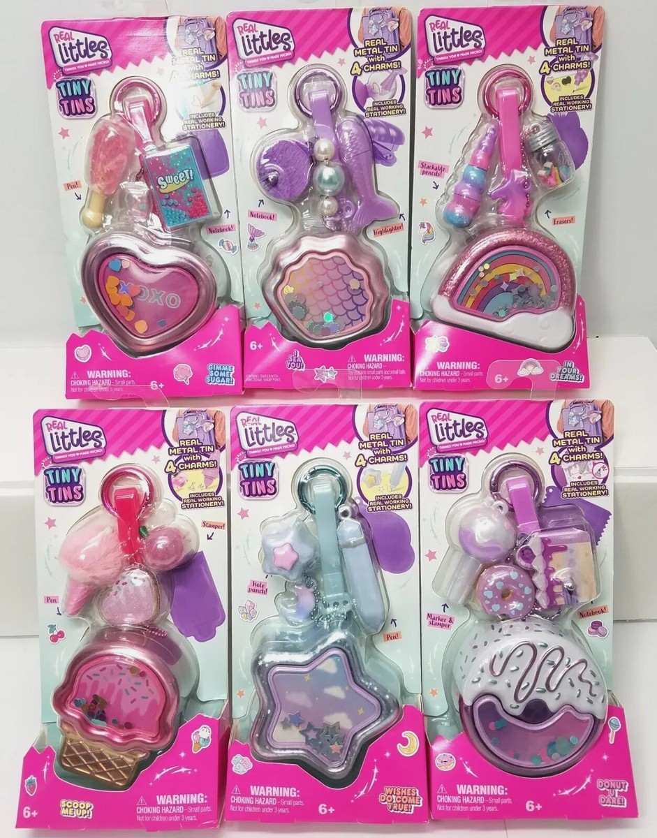 Shopkins Real Littles Tiny Tin Sets, CHOOSE Star Shell Ice Cream