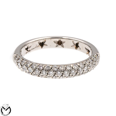 18 Kt 750 Weißgold Ring Pavé Band Diamanten 0,66 ct -955/ST-