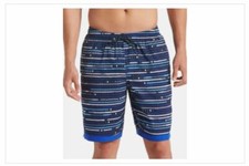 Nike Men's Small Star Stripe 9" Swim Trunks University Blue Size S NEW with tag