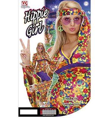 Kostüm Hippie Mädchen M in Vell.Camic,Hose,Fasc.Tes