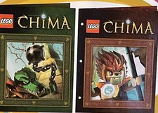 New 2013 LEGO Chima School Folders Set - Lion  Dinosaur Warriors - 2 Pack LOT