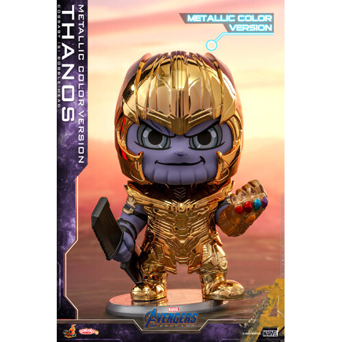 Avengers: Endgame Cosbaby Thanos Metallic Color Version Bobble-Head Figure New - Picture 1 of 1