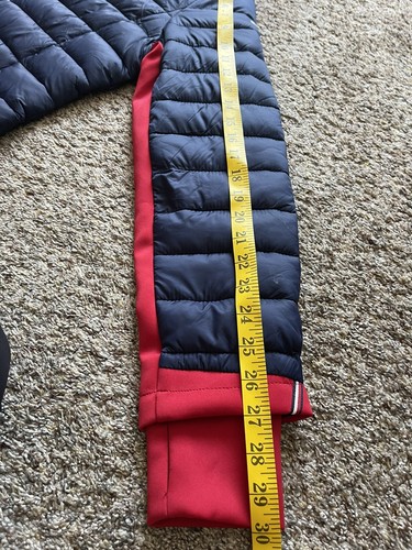 Tommy HIlfiger Damen Mantel dunkelblau rot Jacke Stepp Puffer Größe M - Bild 11 von 13