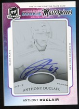Anthony Duclair 2014-15 The Cup Auto Rookie Printing Plate Black #d 1/1 Rangers