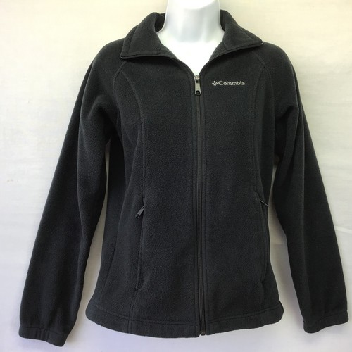 Columbia Women's Jacket Black Full Zip Dual Pocket Lightweight L/S