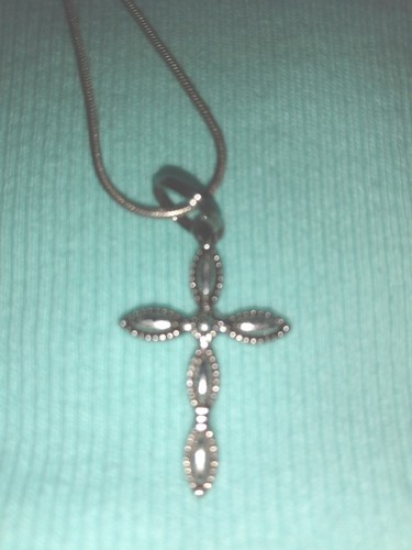 New Cross Necklace and Cross Dangle Earrings Easter NON-Matching Religious - Picture 8 of 8