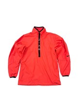 Nike Men  s Size S Windbreaker Warm Up Jacket 1/2 Zipper Orange