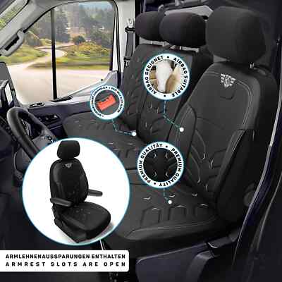 Produktbild von Bremer Sitzbezüge VW T5 Transporter Fahrer & Beifahrer Ab 2003 2015 2er Pack In Schwarz G102 Bremer Sitzbezuege