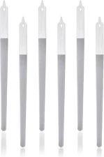 6Pcs Diamond Deb Nail File Metal Nail File with Sharp Pointed Tip, Stainless St