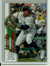 Detroit Tigers 2020 Topps Holiday HW129 Miguel Cabrera Metallic/foil parallel