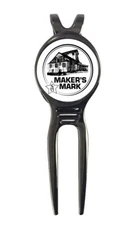 Maker's Mark Golf Ball Marker + Black Gunmetal Divot Tool Bourbon Whiskey
