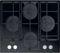 Hotpoint Ariston HAGS61FBK Ebene Kochen 60 Cm Schwarz 4 Feuer 9 Stufen Leistung