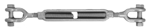 1 Backen/Backen Spannschloss für Drahtseil Seil, 1/2" x 12" Aufnahme - Bild 1 von 1