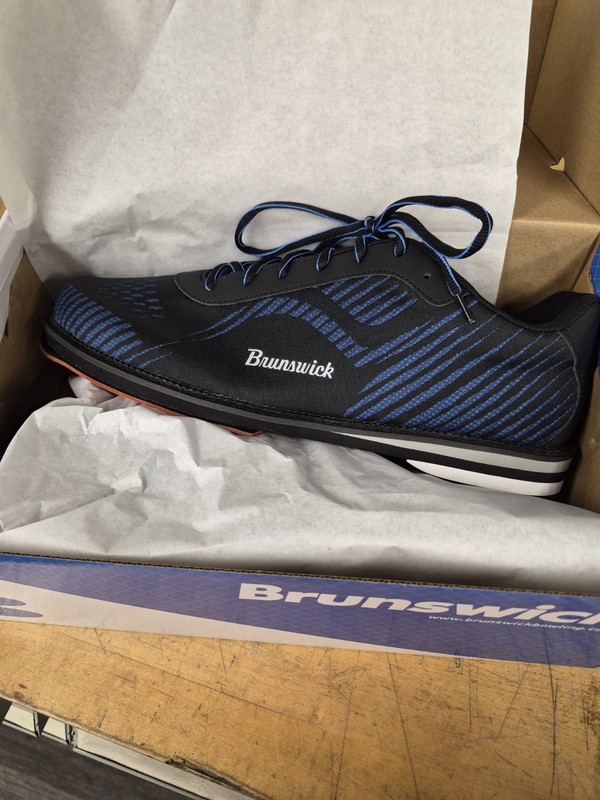 Brunswick Command Black/Blue Mens Right Handed Interchangeable Bowling Shoes