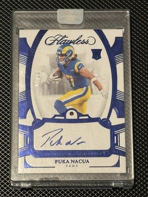 2023 Panini Flawless  Rookie Gems Signatures Puka Nacua #RGS-PNA Sapphire /15