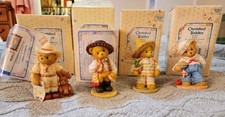 Lot of 4 Vintage Cherished Teddies Figurines Fav Teddy Wearing Hats Lots Of Pics