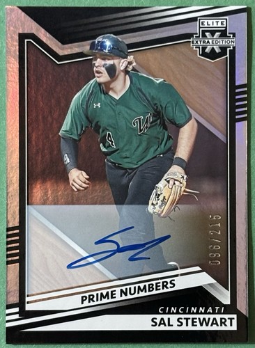2022 Elite Extra Edition Sal Stewart Auto /215 Cincinnati Reds Rookie Card RC