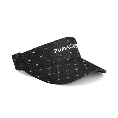 [PUMA] Golf Cap Golf W CAT Argyle AOP Visor Damen Puma Schwarz Japan