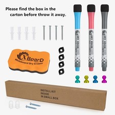 XBoard Magnetic Dry Erase Board/Whiteboard, 36 X 24 Inches, Double Sided White B
